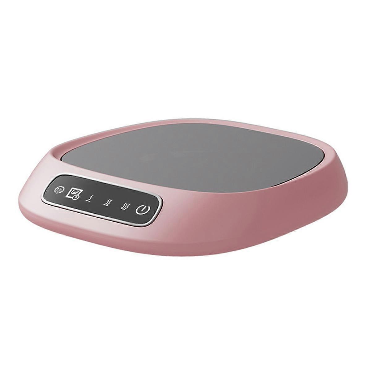 Smart Heating Coaster Office Hot Milk Coffee Tea Set Warm Coaster Home Desktop Constant Temperature Coaster Pink