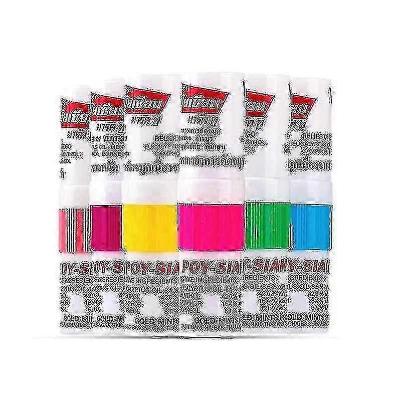 6 قطع تايلاند ثمانية أنابيب خالدة الأنف منعش الدماغ بار أنبوب النعناع أنبوب النعناع المضادة للنوم قطعة أثرية---رمز المنتج 20653