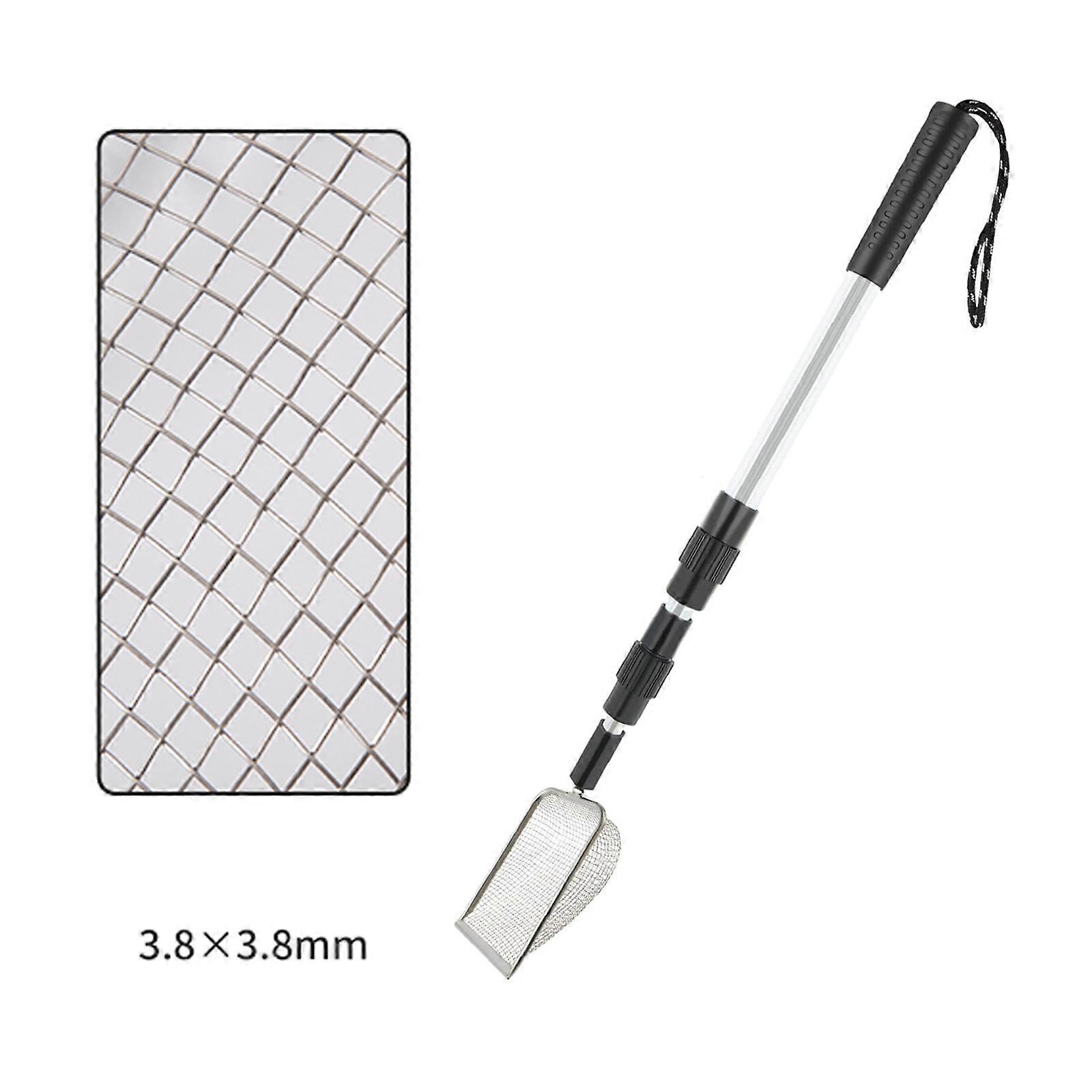 3.8X3.8 מ"מ חול רשת וכף מדידה לכלוב לחיות מחמד עם ידית טלסקופ