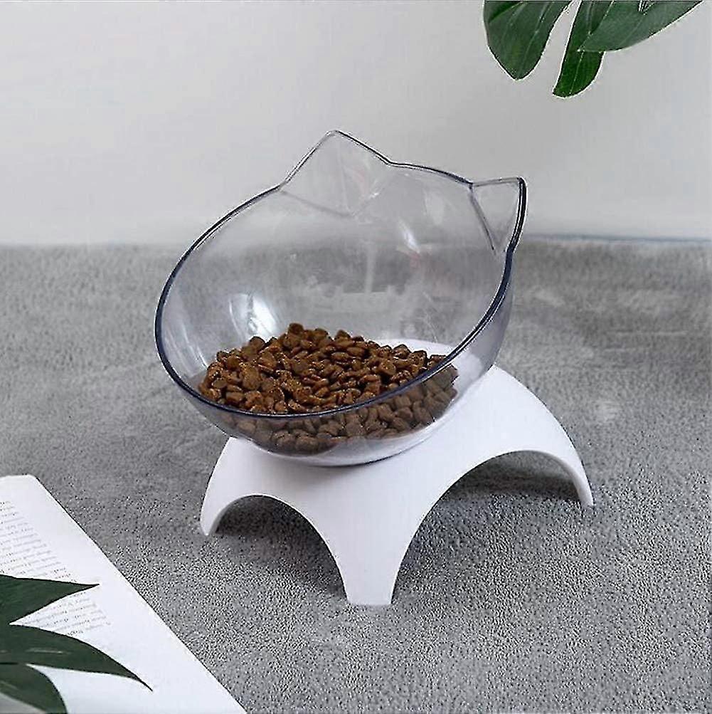 15elevated  Food ls With Silicone Pet Mat, Double Raised  Transparent Plastic l With Stand, Stress-free Suit For s And Small Dogs, Anti