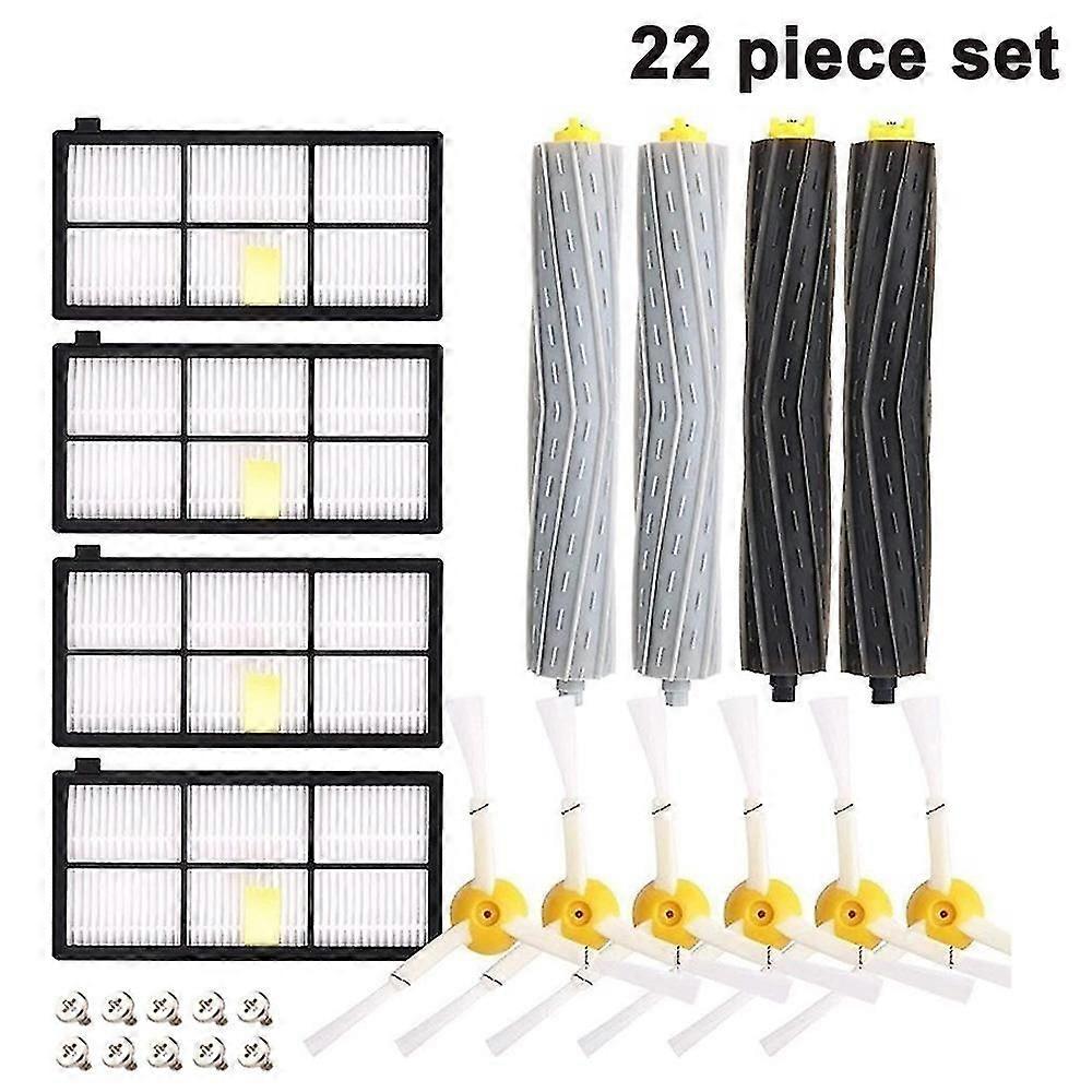 14 Pieces Replacement For Robot 800 /900 Series Robot Vacuum Cleaner (6 Side Brush + 4 Hepa Filters + 4 Lens Wrap Splitter Phone)