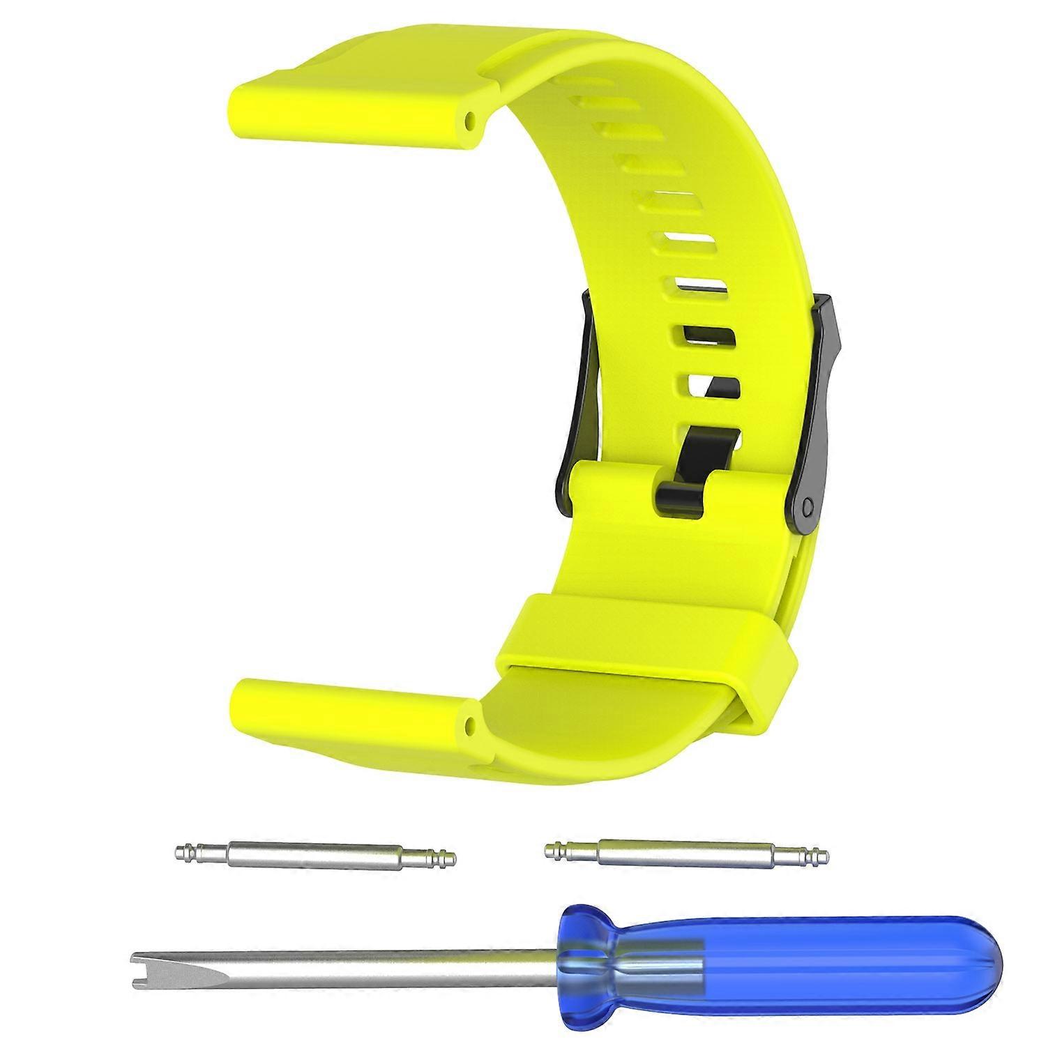 Type E Silicone Watch Bracelet for Suunto Traverse with Spring Bars and Tool