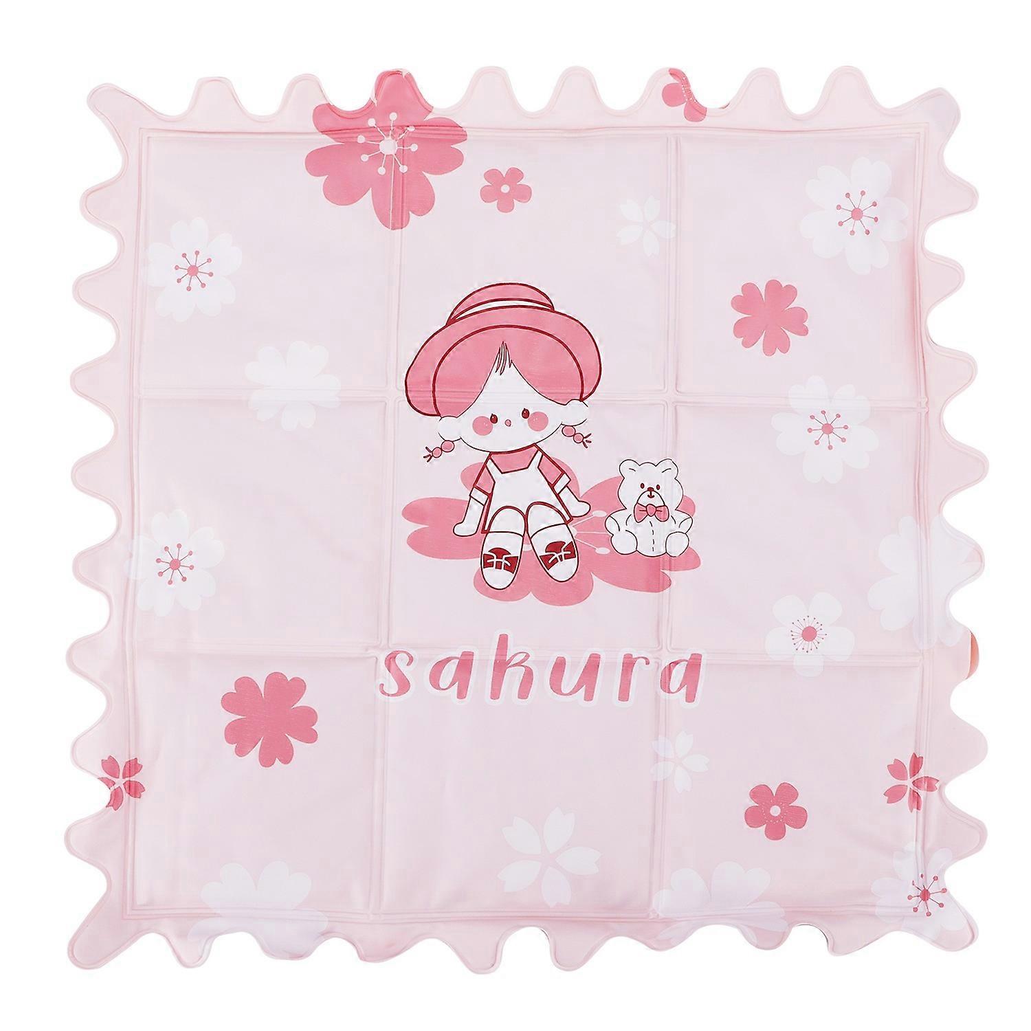 Ice Pad PVC Cool Car Liquid Ice Pillow Ice Pillow Block Waterproof Ice Pad for Hot Summer7853 Pink L
