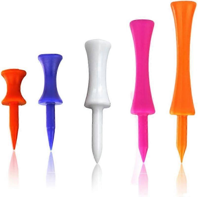 Castle Golf Tees - Mixed Color Plastic Golf Tees in Various Sizes