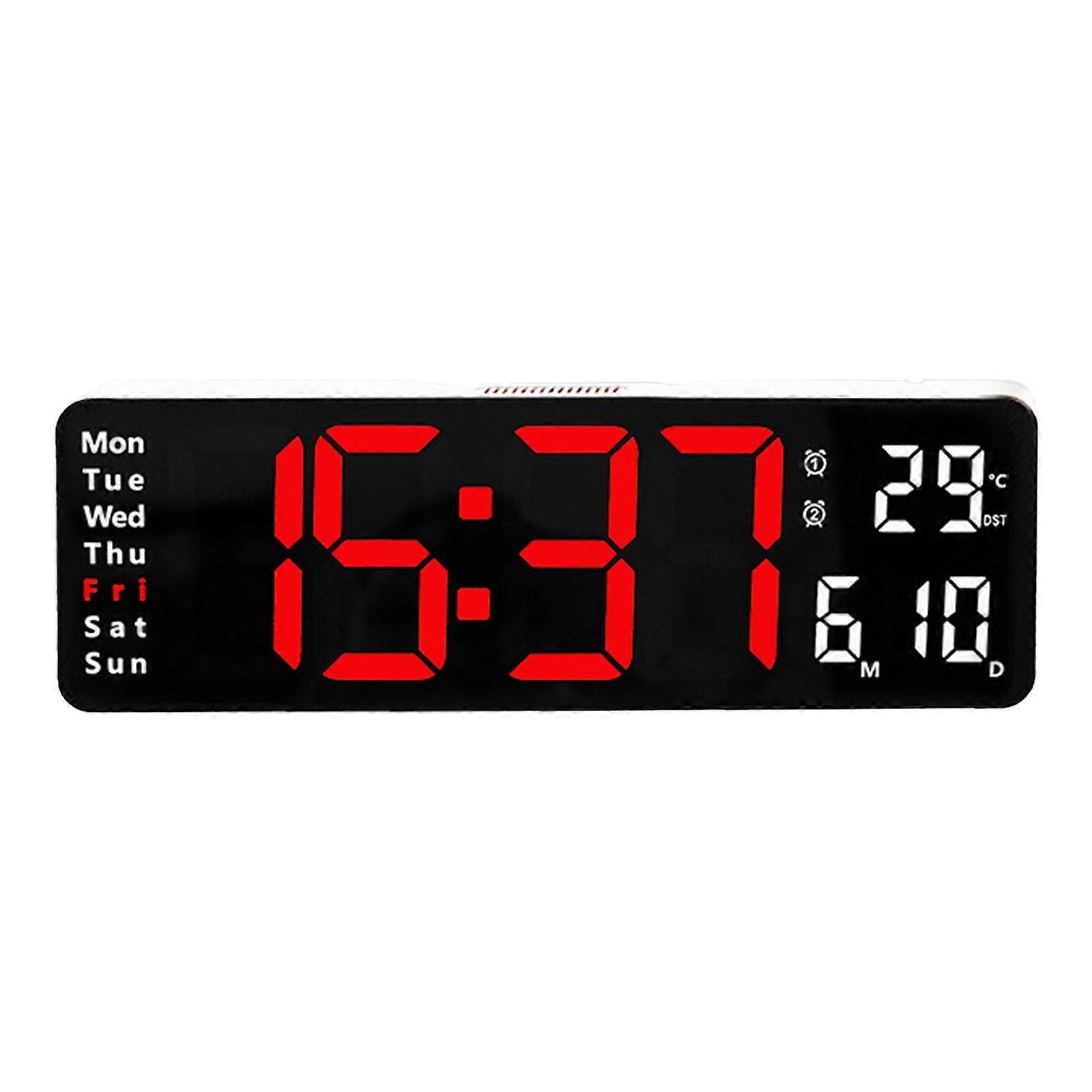 Digital Alarm Clock Desktop/Wall for Time Clocks Date Temperature Display for Home Children Room Bedroom Decoration