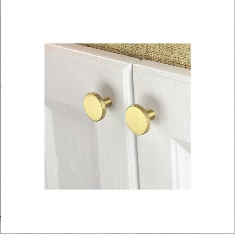 Brushed Brass Furniture Buttons, Drawer Knobs