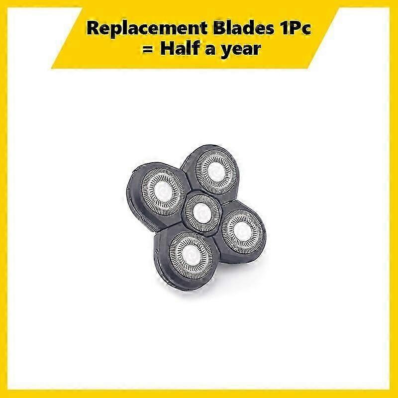 4pcs Replacement Shaver Head Electric Shaver 5d Independently 5 Cutter Floating Head Waterproof Stainless Steel Razor Blade 3 Pcs Fabric Shavers