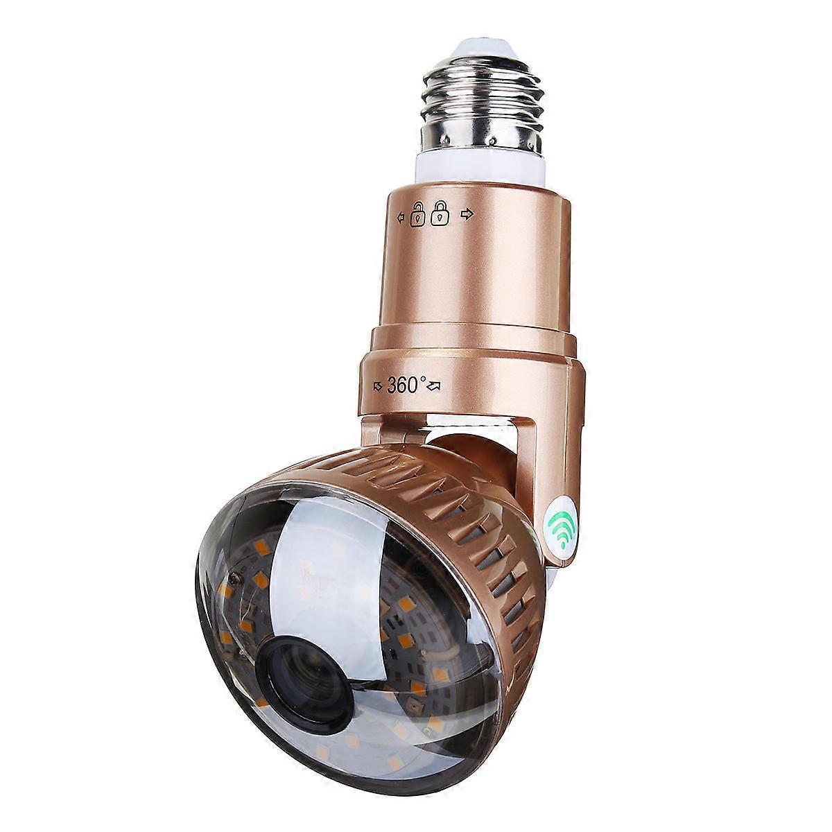 3.6Mm Wireless Mirror Bulb Security Camera Dvr With Wifi Led Light And Motion Detection