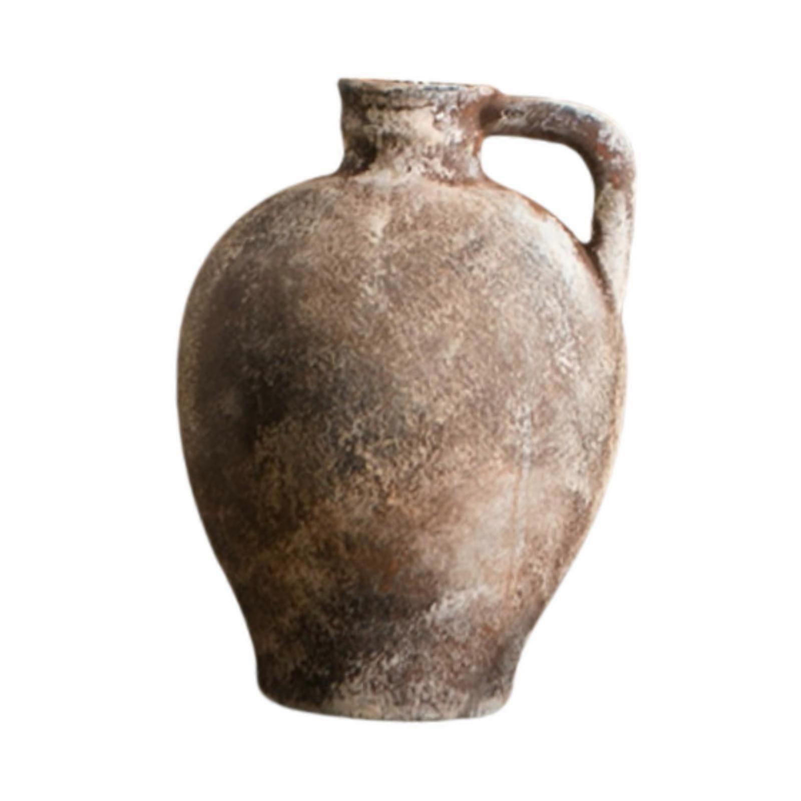 Ceramic Vase Retro Crafts Plant Container for Entryway Dining Room Bookshelf Style A