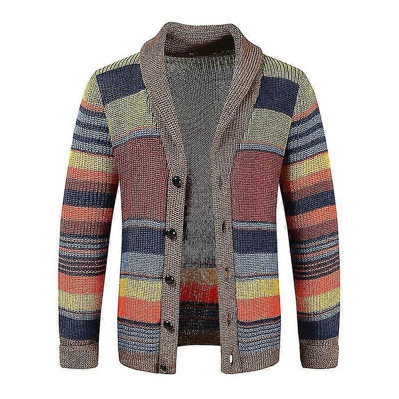 "Knopffarbe Pullover mit Taschen Herren Strickjacke Pullover Jacke"