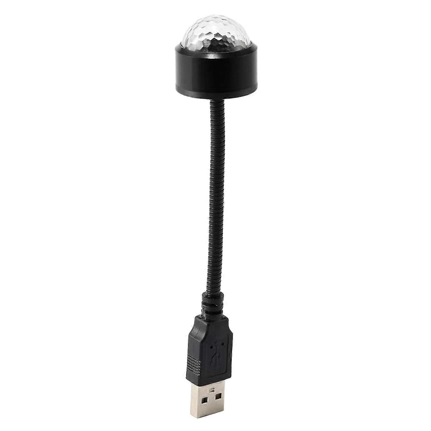 RGB Ambient Light Decorative Lamp 360-Degree Rotating USB Plug-Play Compact Size Portable Color Chan
