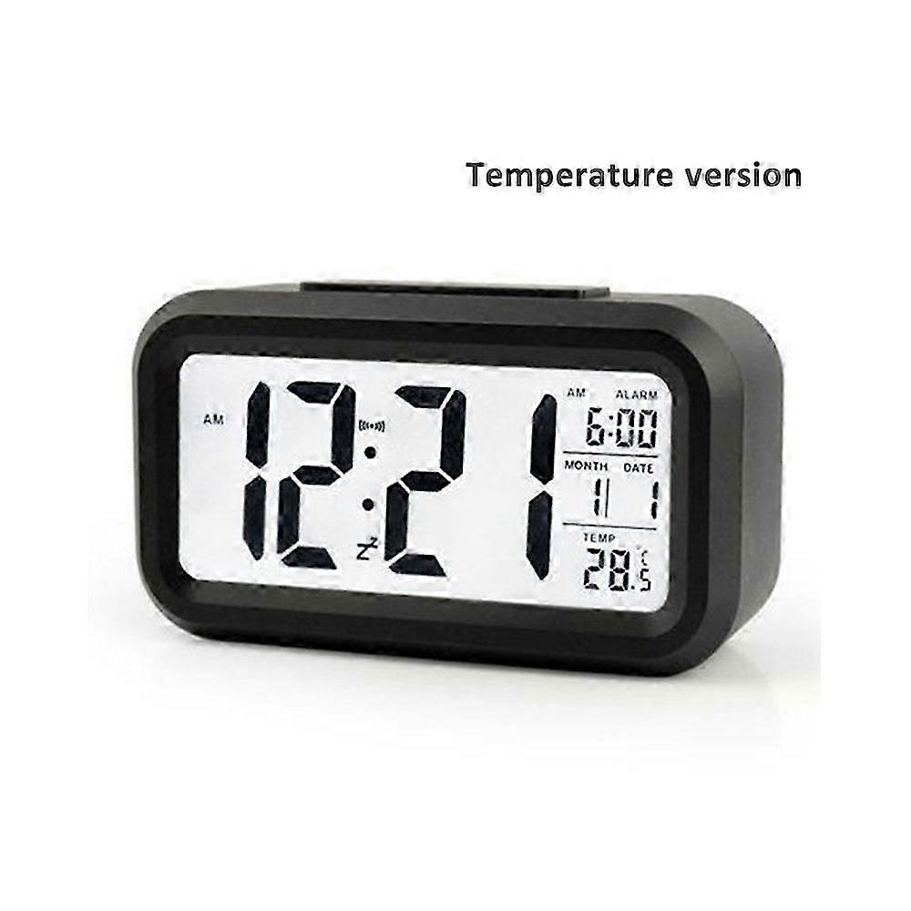 New Digital LED Large Display Snooze Alarm Clock Night Light Thermometer