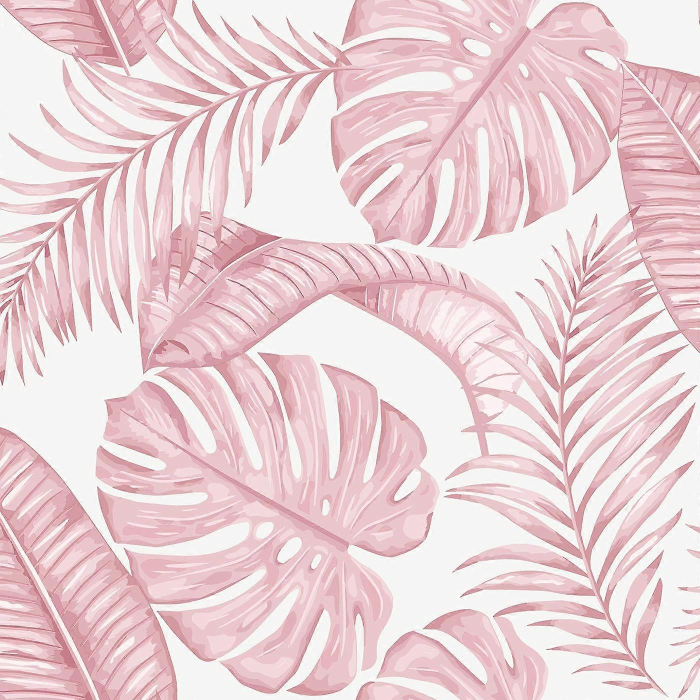 Skinny Dip Dominica White Pink Wallpaper