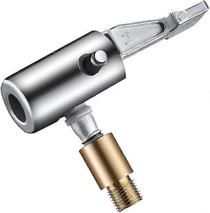 Portable Car Tyre Inflator Pump with Quick Inflation, Air Chuck & Lever Plug Adapter for EU