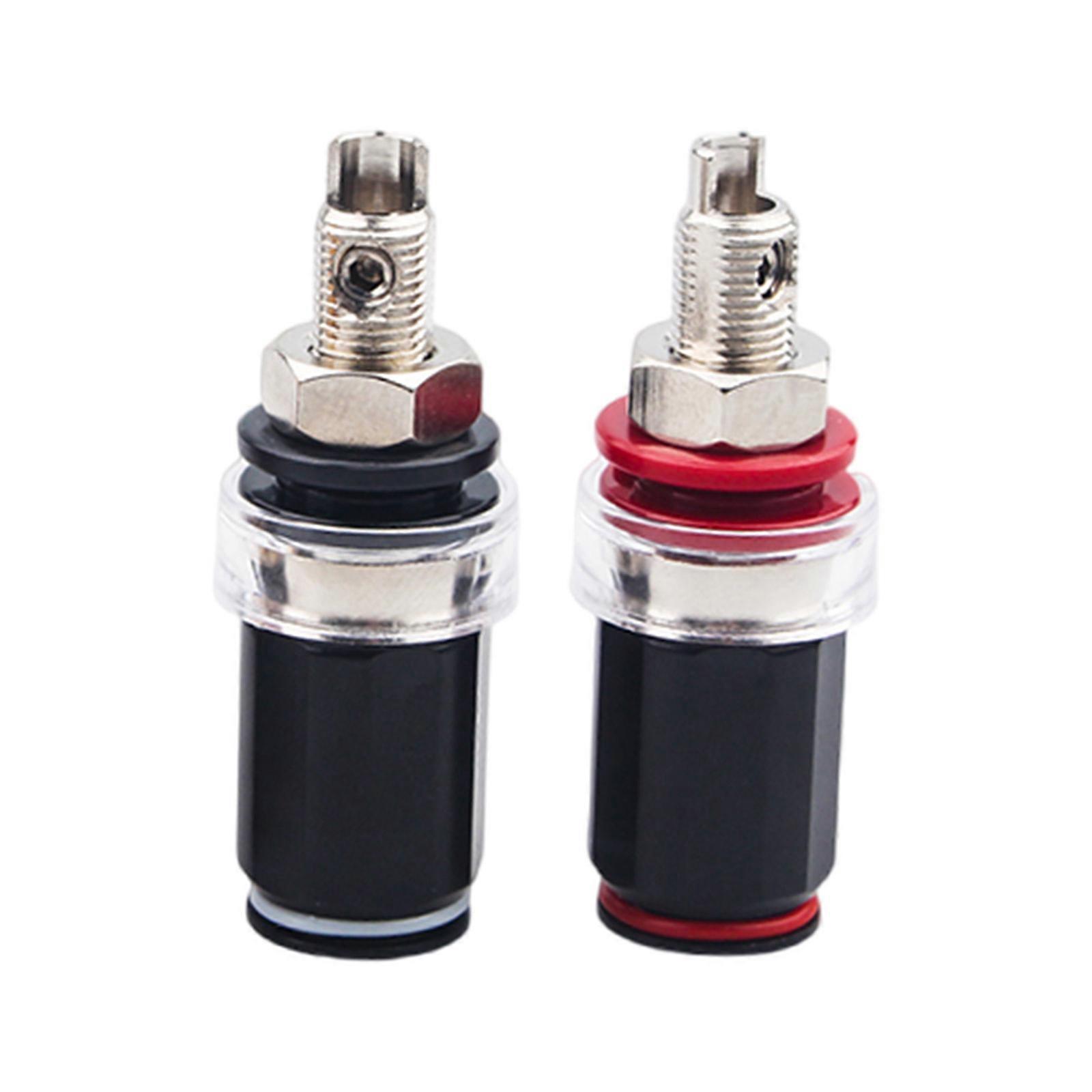 Female Terminals Speaker Banana Sockets Set for Auditory Amplifier with Gold or Rhodium Finish and Easy Installation