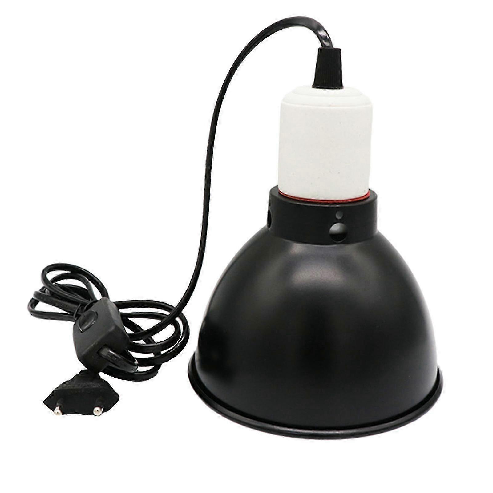 Reptile Heat Lamp Fixture Heat-Resistant Universal Easy Installation Deep Dome Reptile Light Fixture with Power Cable