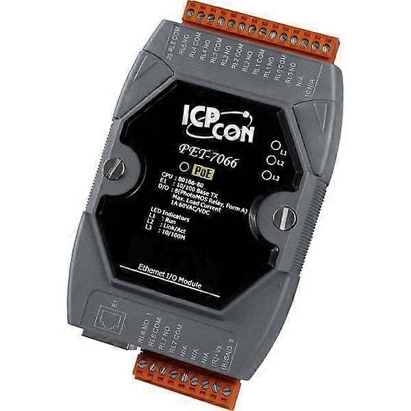 MODULE D’E/S BASÉ SUR LE WEB - POE PET-7066, 8XPHOTOMS RELAIS MOXA 50254M
