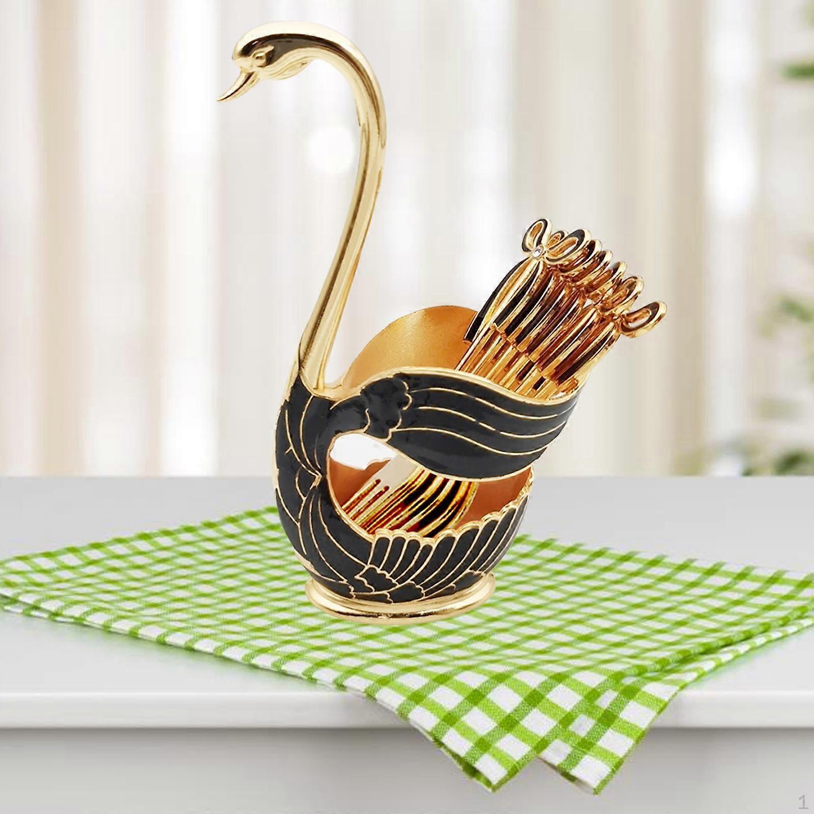 Elegant Swan Tableware Organizer for Kitchen Cabinet - Stylish Storage Solution Silverware and
