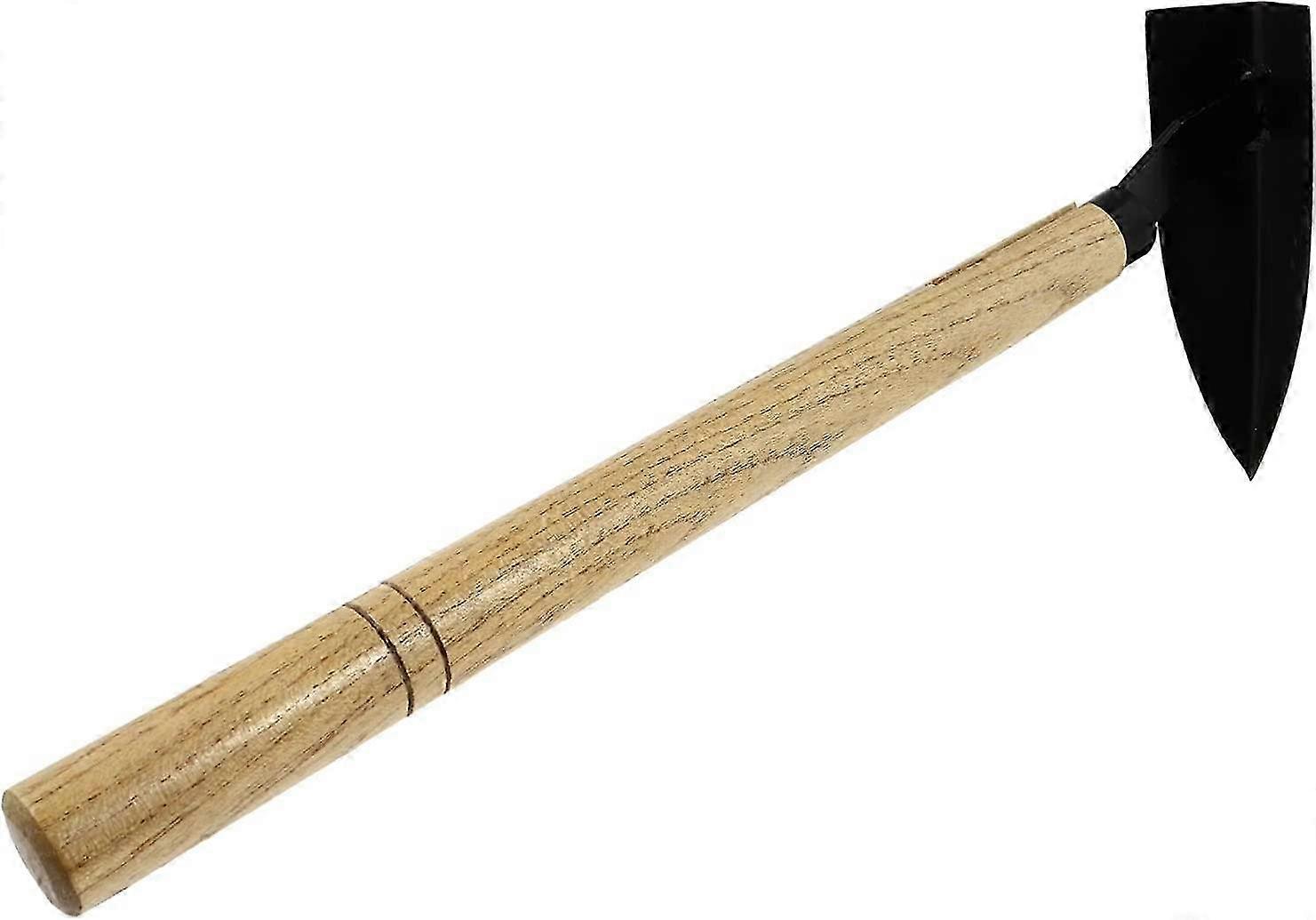 Triangle - shaped Wood Hoe, Durable Steel Head, Ergonomic Wooden Handle, Ideal for Gardening and Weeding
