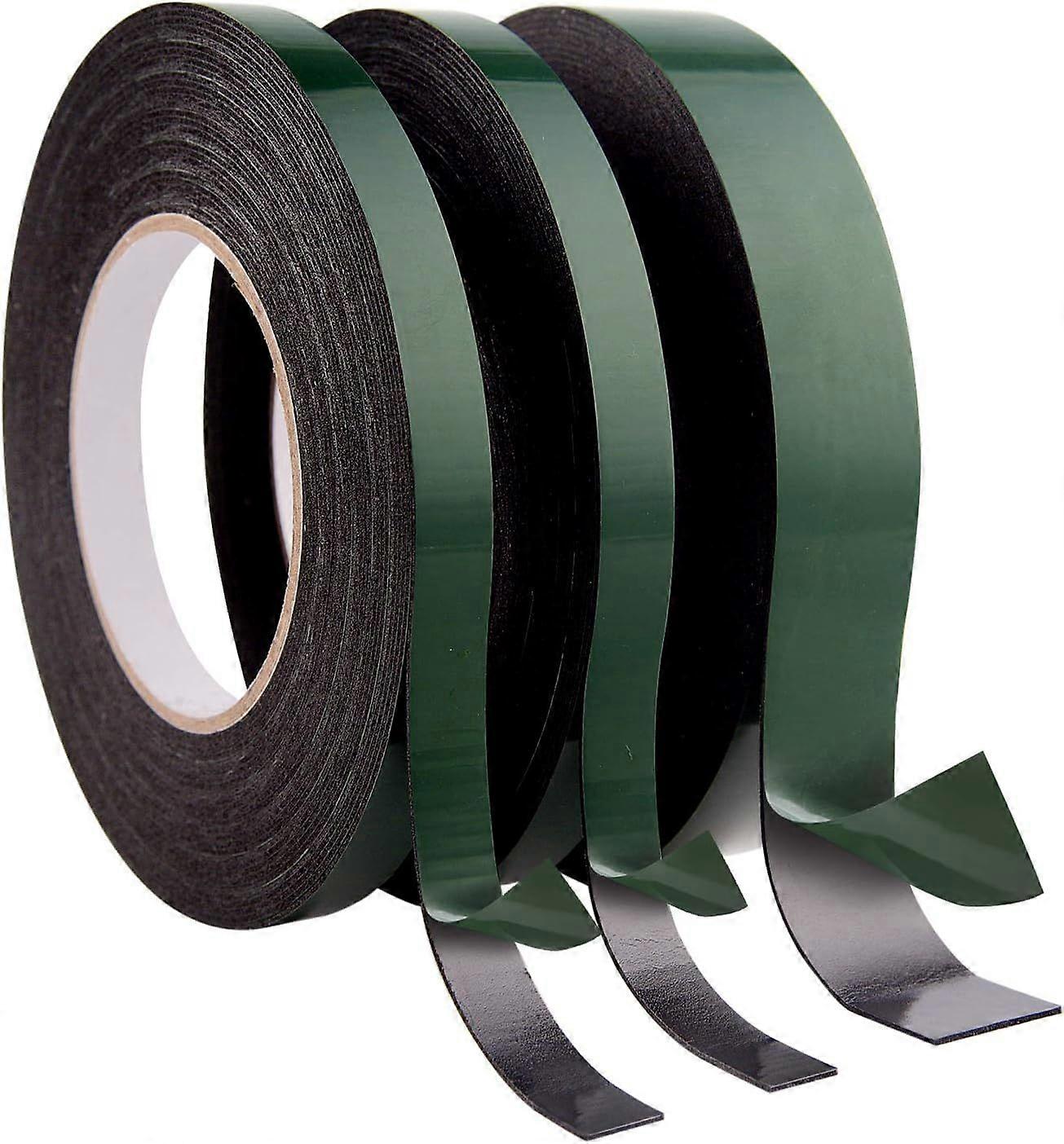 30m Double Sided Tape, Extra Strong Waterproof Mounting Double Sided Tape for Cars Trims License Plates, 10m Each Roll
