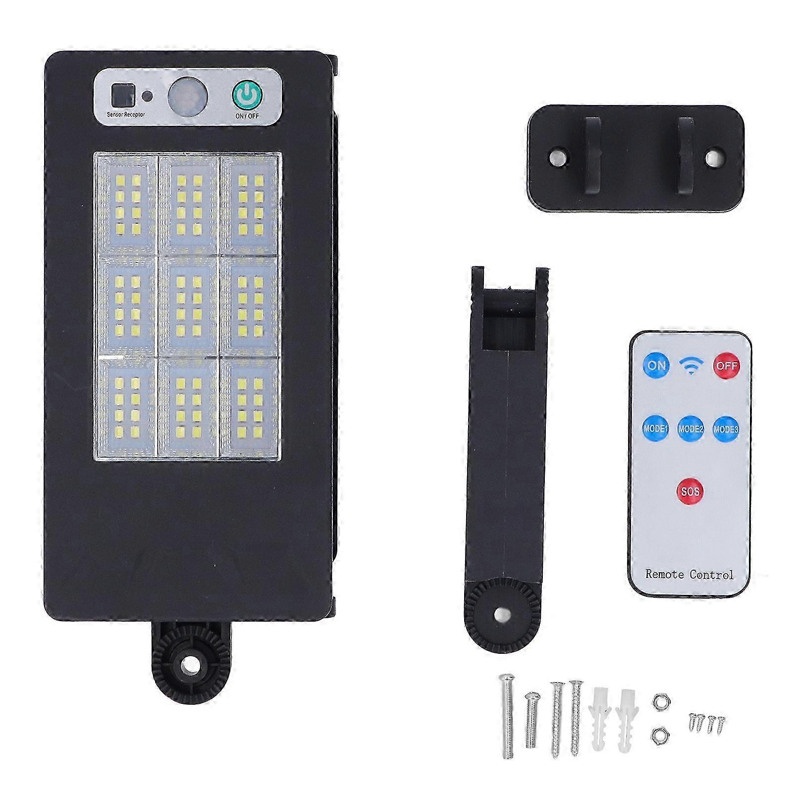 264LED Solar Panel Light with Remote Control 3 Working Modes Lighting Lamp for Outdoor Street