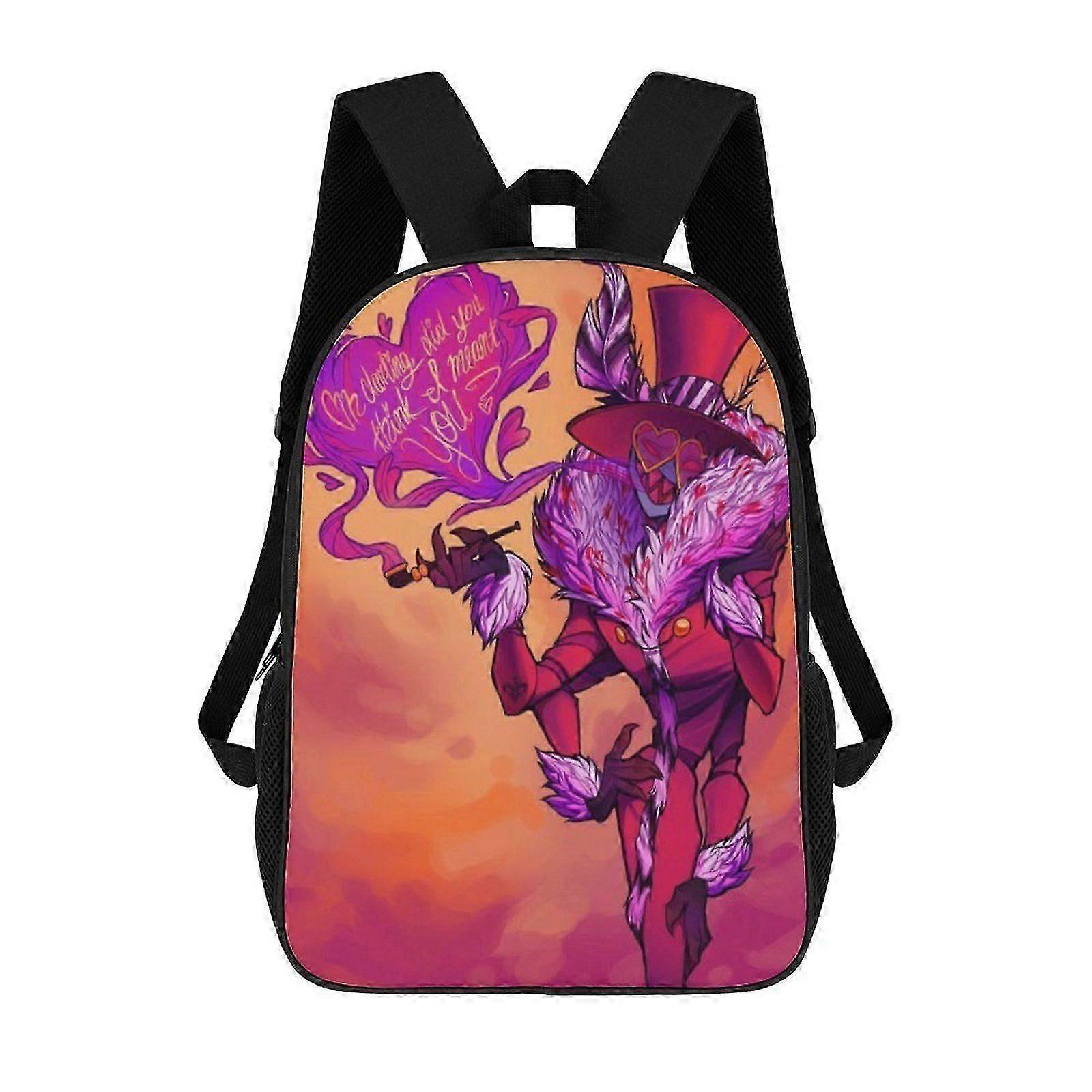 i1872 Hazbinhotel حقيبة ظهر أكتاف Daypackحقيبة عمل للسفر كلاسيكي للجنسين حقيبة ظهر kli1872