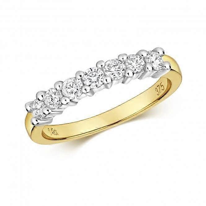 Diamond Jewellery 9ct Seven Stone 1/2 Et Gold Ring RD146