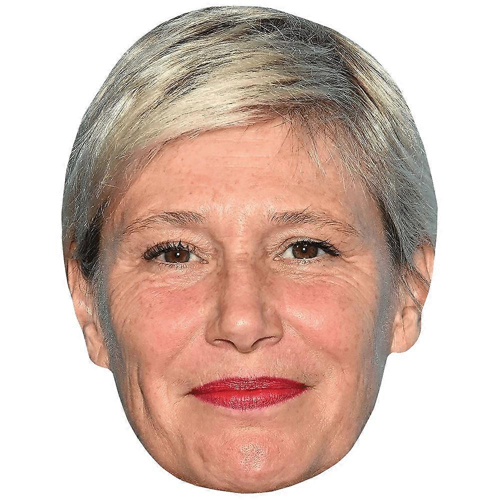 Maitena Biraben (Red Lipstick) Celebrity Mask, Flat Card Face