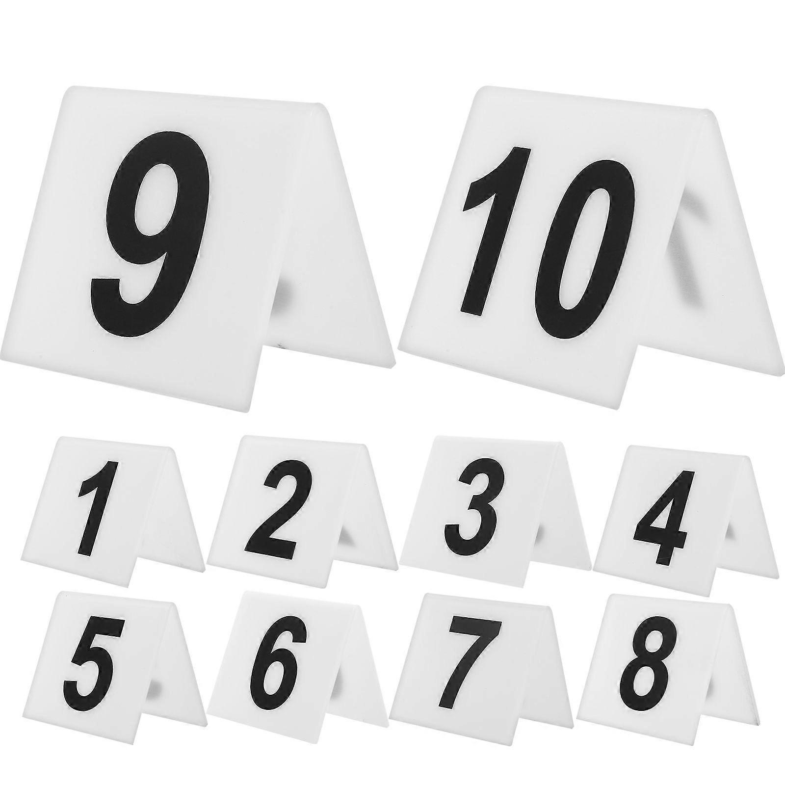 10pcs Acrylic Number Markers Reusable Number Markers Restaurant Table Evidence Numbers Markers