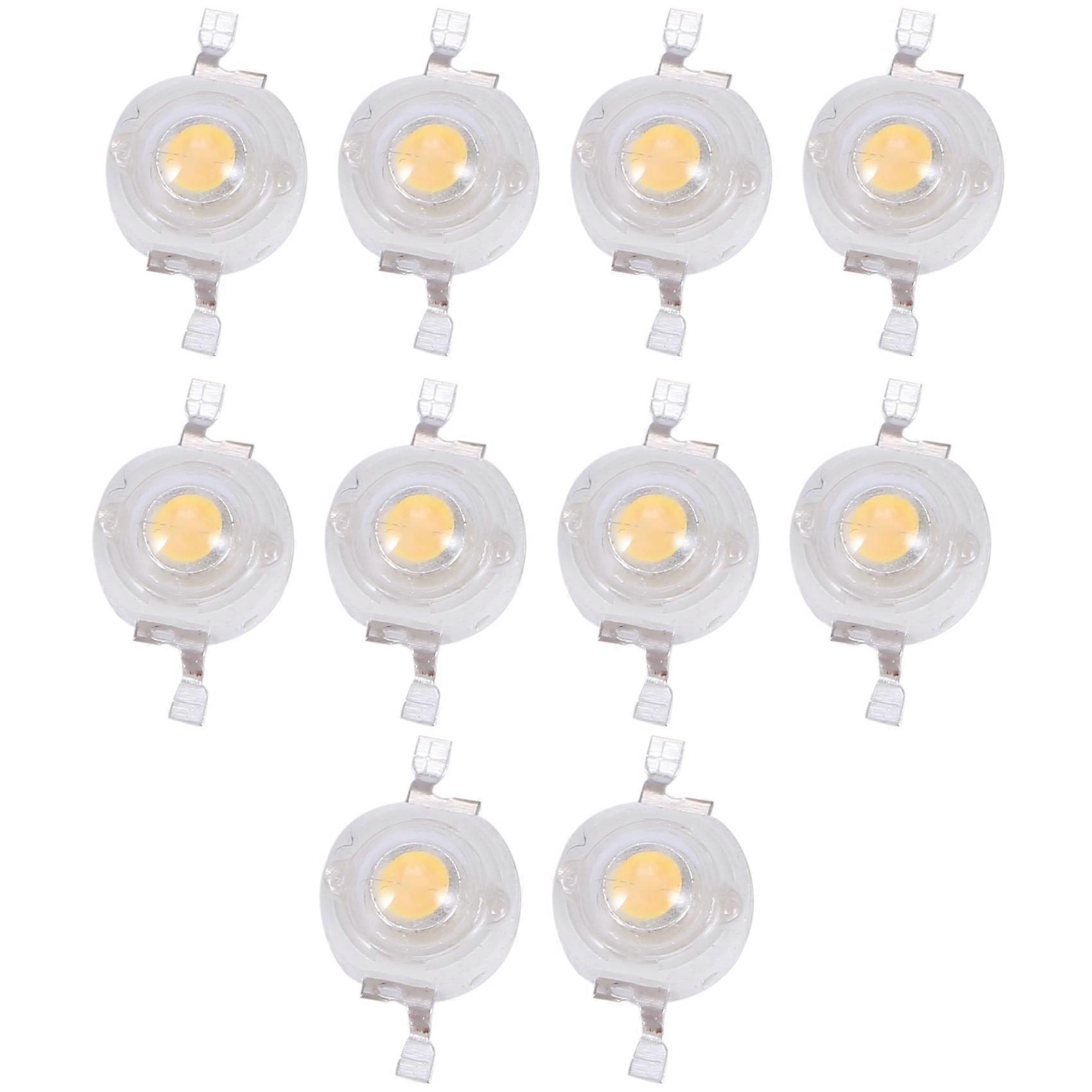 10 Pieces High Power 2 Pin 3W Warm White LED Bead Emitters 100-110Lm