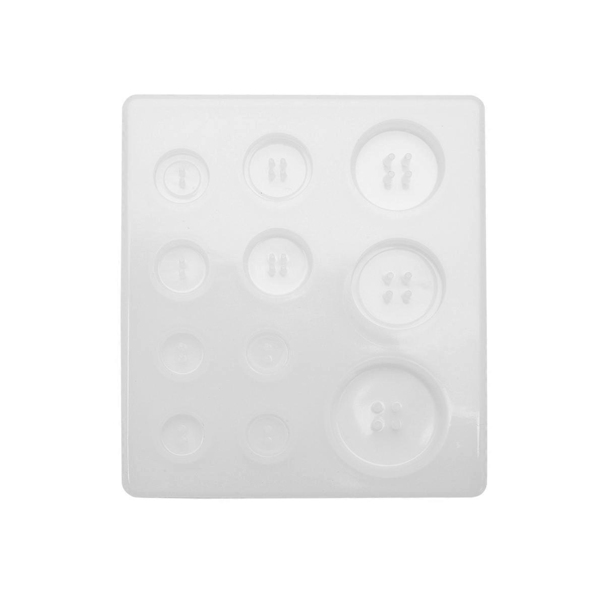 DIY Silicone Mold Resin Button Handmade Resin Mold with Hole