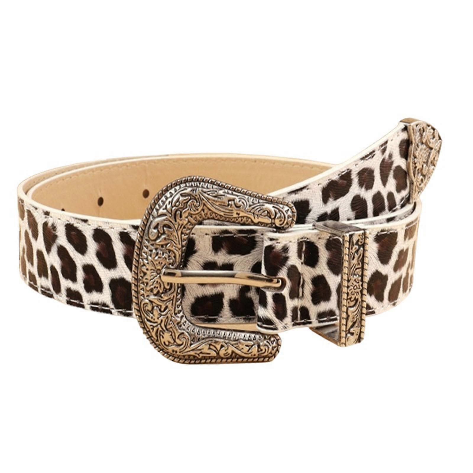 Leopard Print Belt with chain details Chain Belt Leopard Gold Belts for Women for sale | eBay main image 2