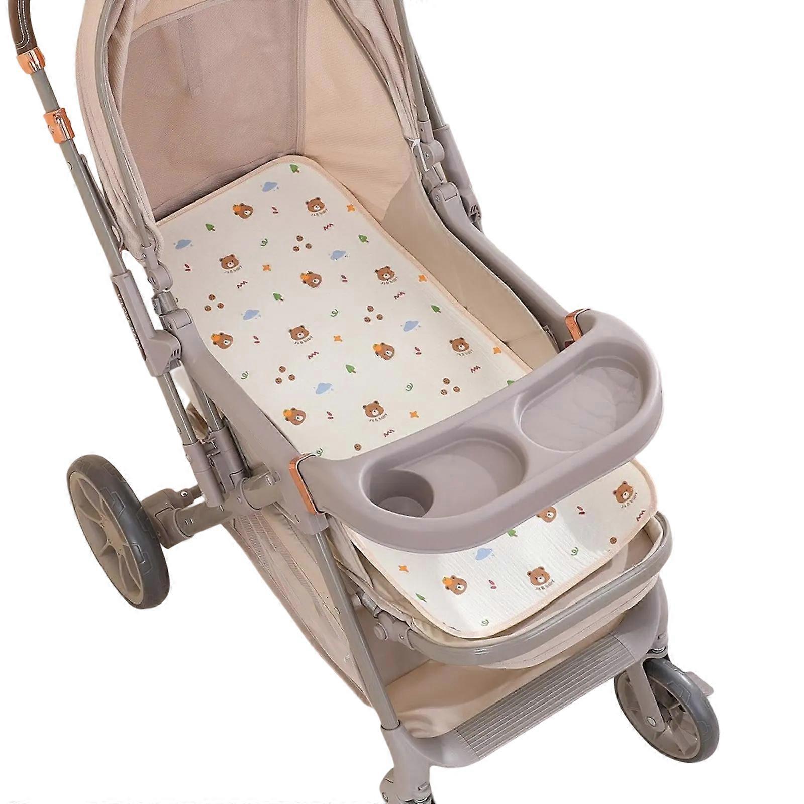 Infant Strollers Seat Cushion with Water Proofing Layer, Cotton Crepe Fabric Diaper Changing Pad Easy Maintenance