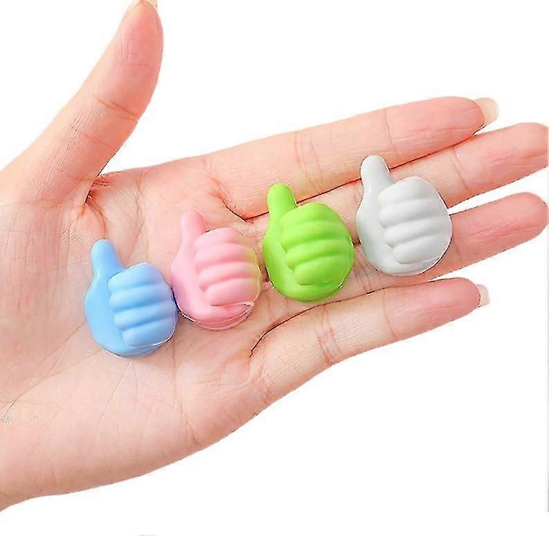 Creative Thumbs Up Shape Interesting USB Cables Rack Wall Hook Clip Holder SHYTMV