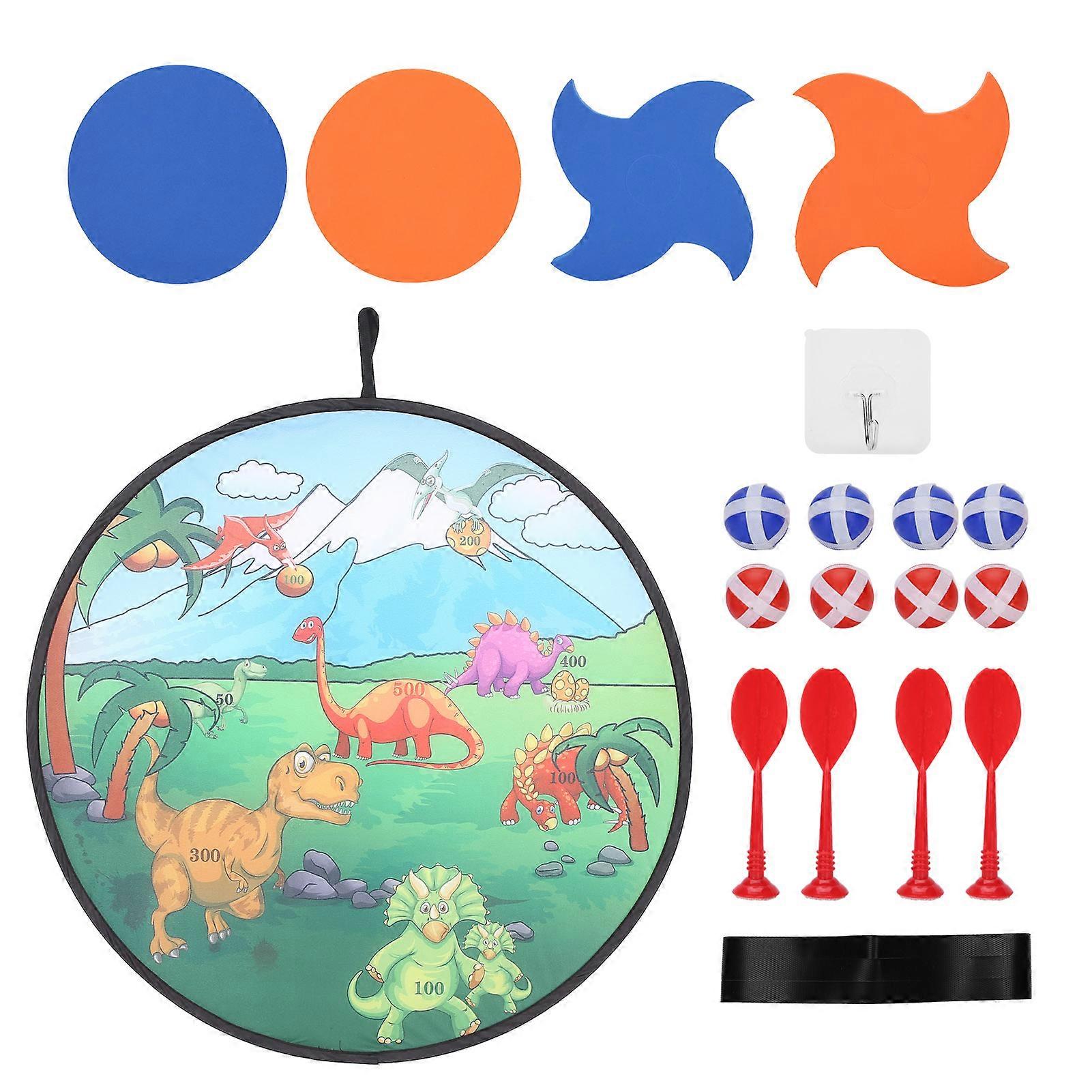 Children Dinosaur Pattern Cloth Dart Board Kid Dartboard Target Game Toy Decoration