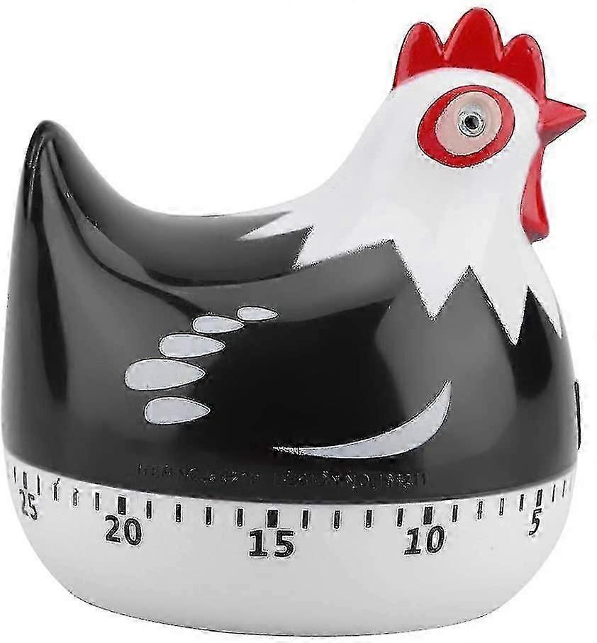 Black Cartoon Style Hen Shaped Kitchen Timer