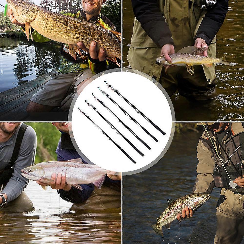 2.7m/3.6m/4.5m/5.4m/6.3m Carbon Fiber Telescopic Fishing Rod