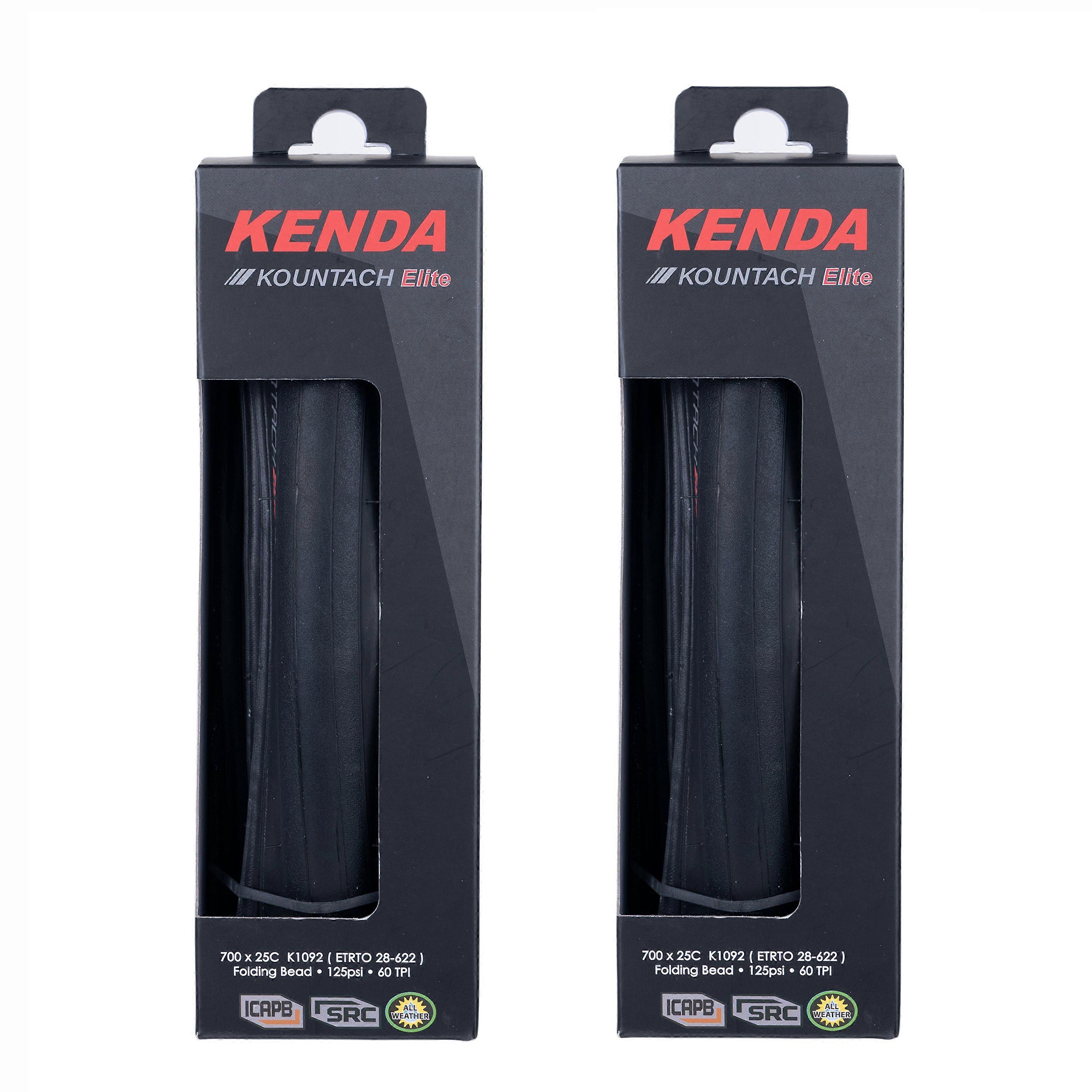 2PCS Kenda K1092 Bicycle Tire 700x25C KOUNTACH ELITE Lace Folding Anti-Puncture Layer for Road Bikes