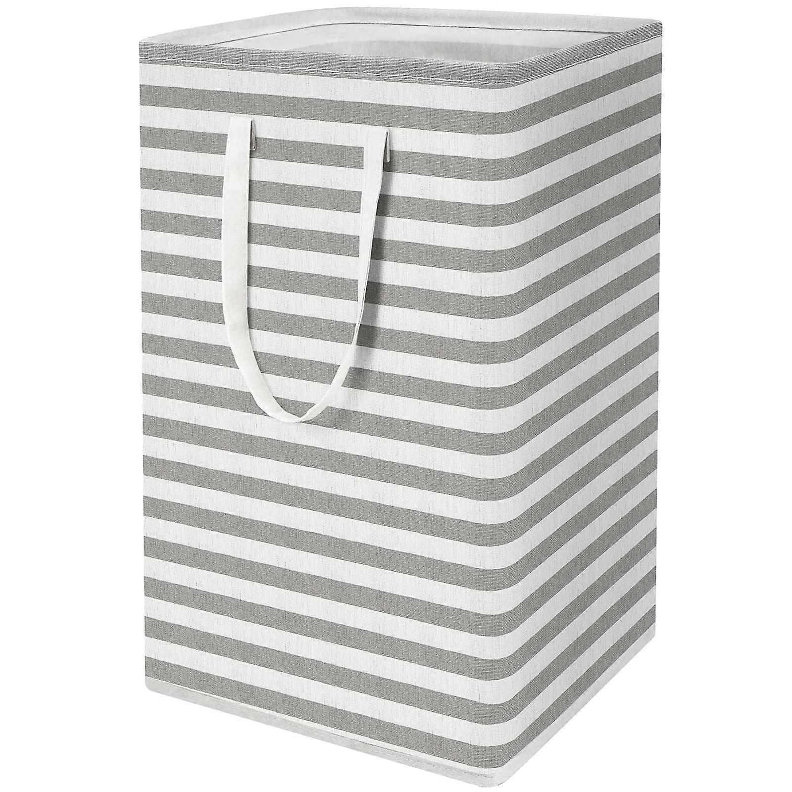WISELIFE Laundry Hamper 75L Large Collapsible Tall Hamper with Handles Water Resistant Storage Basket for Clothes Toys Grey 24.4" H