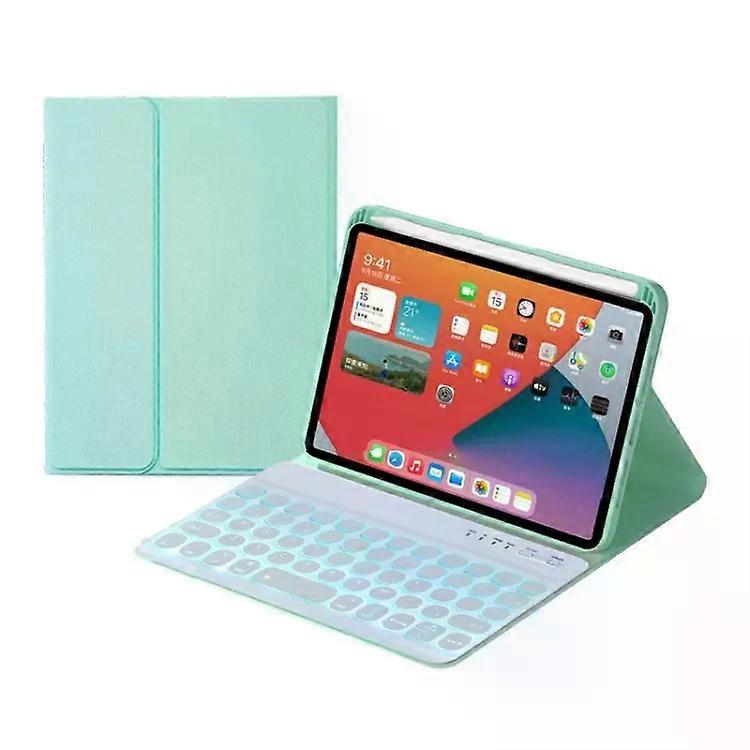 Bluetooth Keyboard Case for iPad Mini 6-Detachable,Colorful Backlight,Mint Green Mint Green