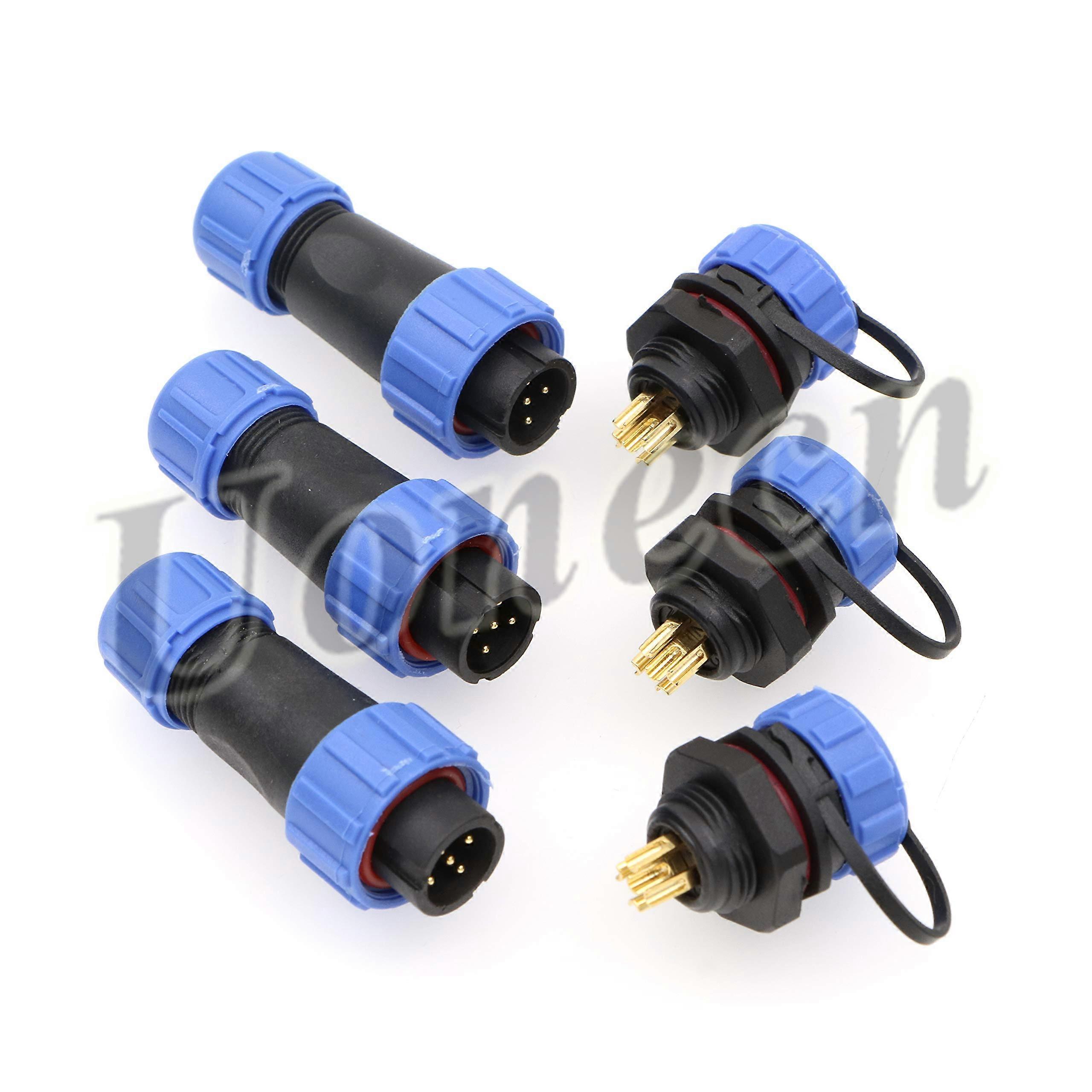 SP13 5 Pin Waterproof Connector Plug Socket Adapter, Industrial Aviation Connector, 3 Pieces, Durable and Reliable