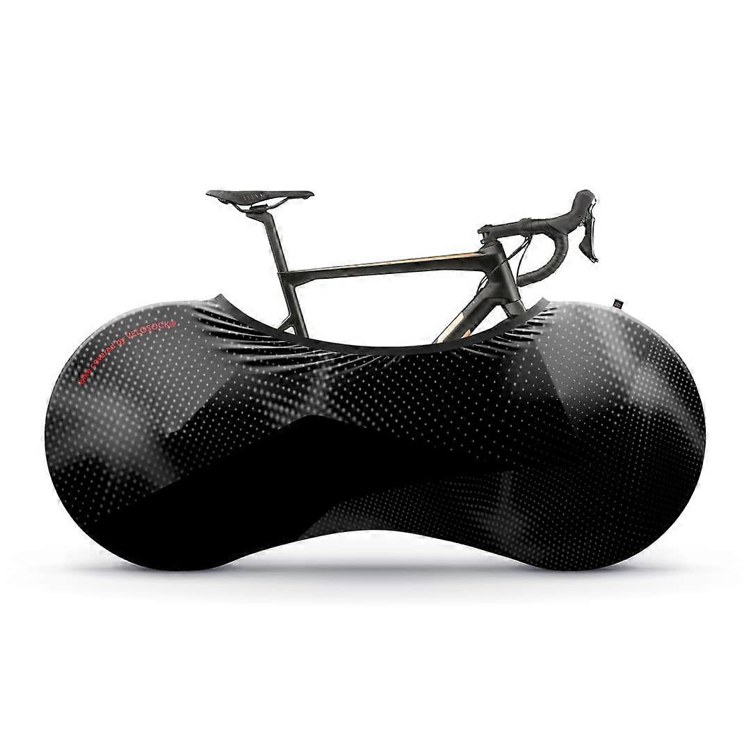 VELOSOCK Bicycle Indoor Cover (Carbon Black) – Stretchy Dirt-Proof Fabric for Storage & Transportation, Travel Protection for Adult Bikes