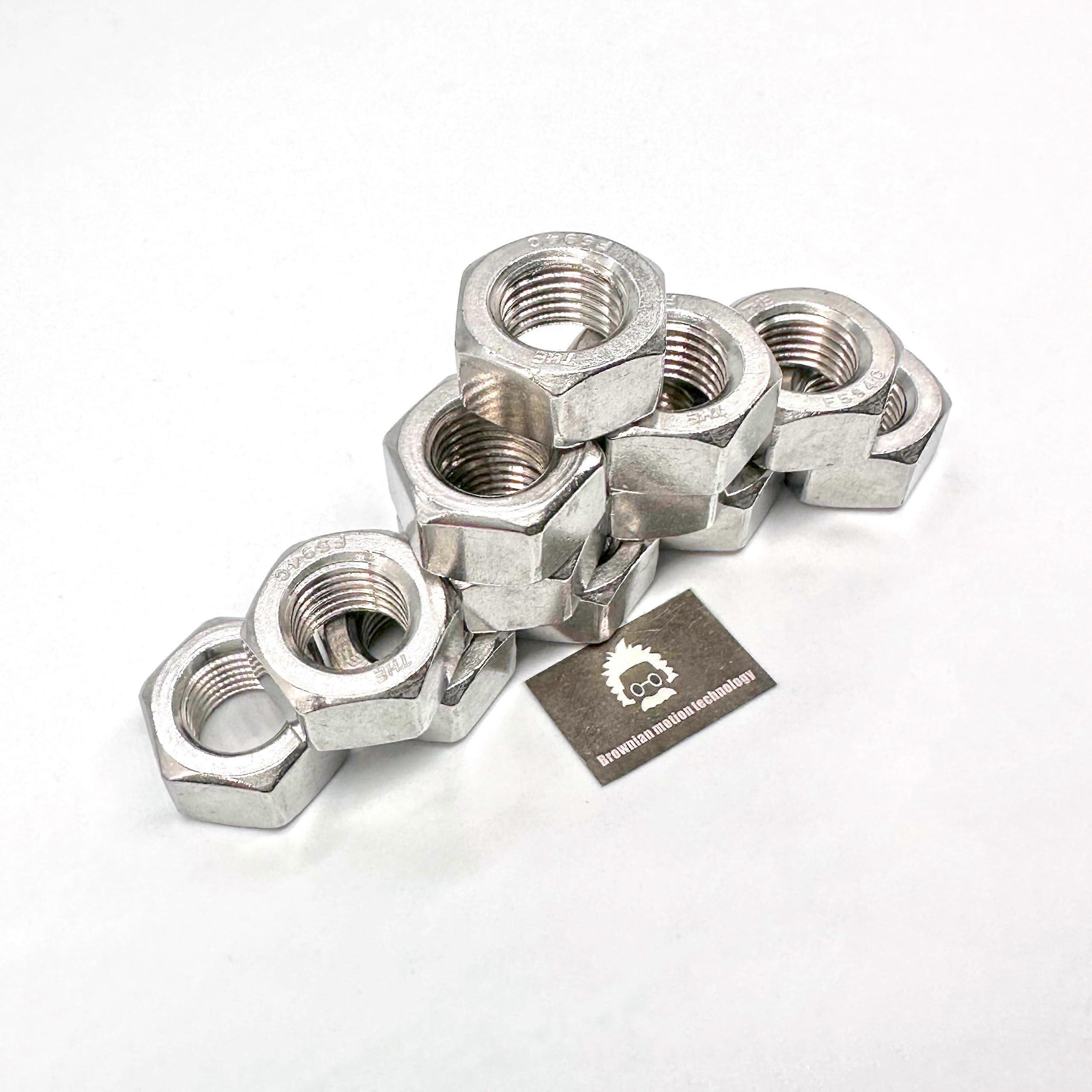 Stainless Steel SS304 7/16"-20 UNF Hex Nut Pack of 25, Unified National Fine Series, Heavy-Duty, Corrosion-Resistant