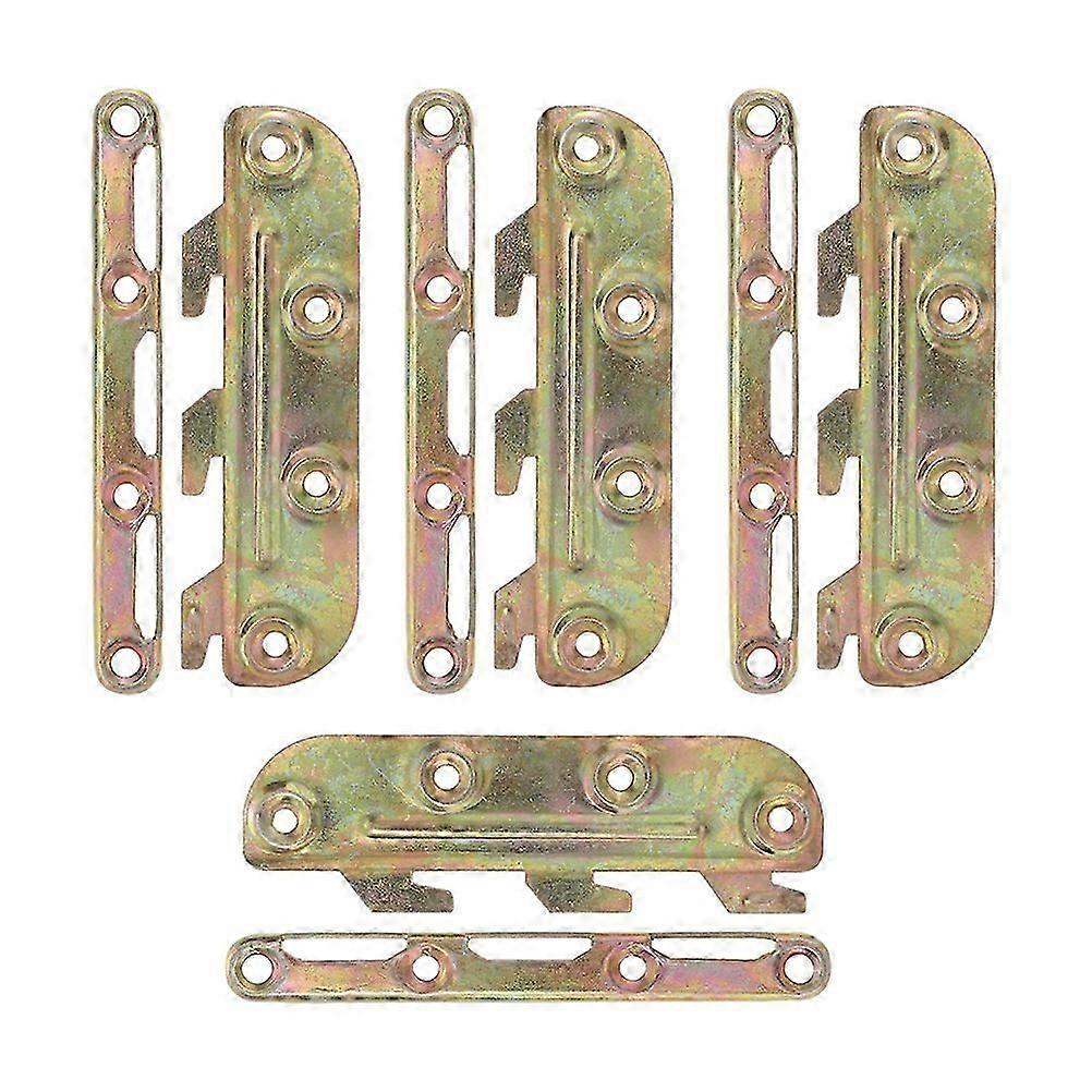 4Pcs Bed Rail Fasteners Metal Bed Frame Rail Brackets Bed Rail Hinge Accessories