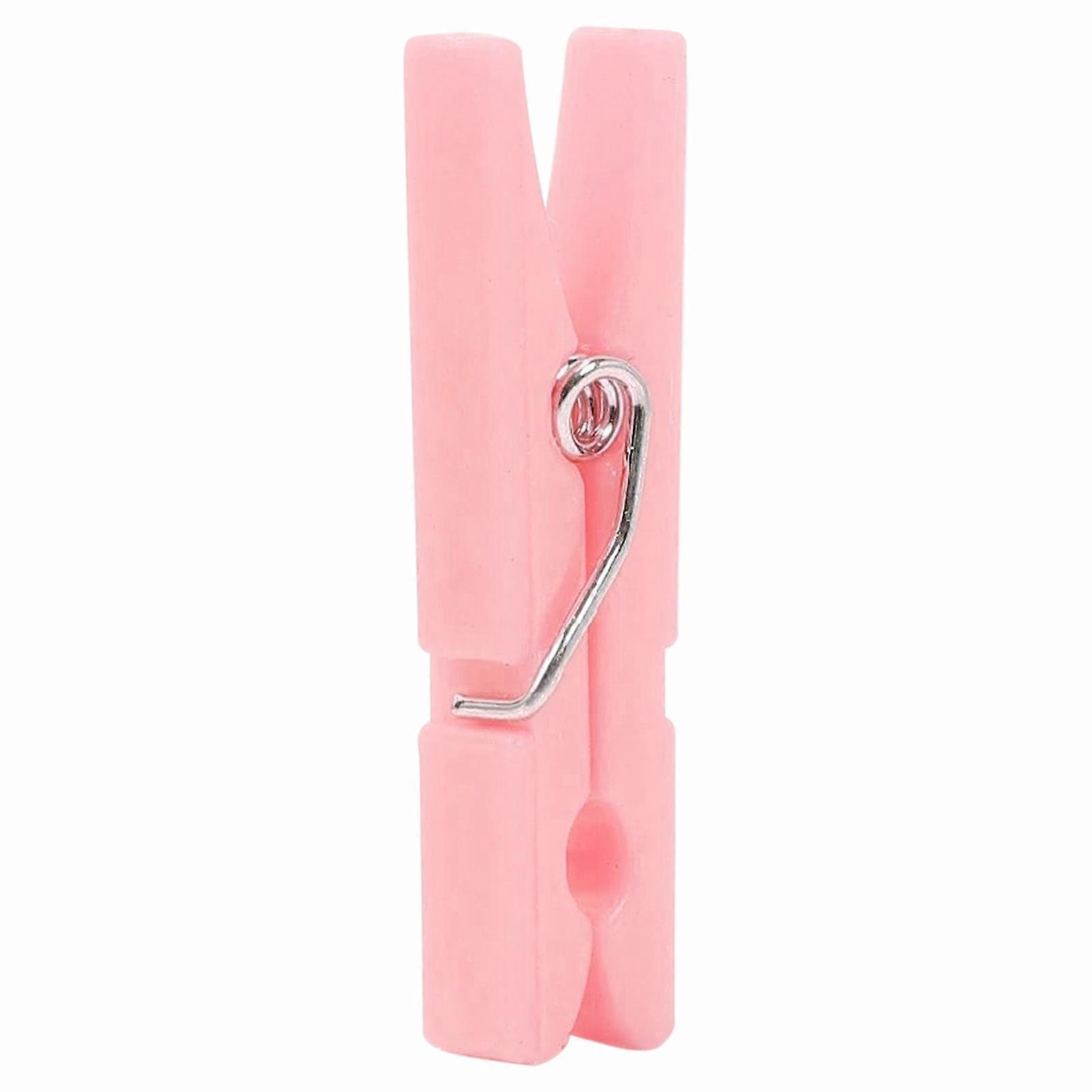 100PCS Plastic Clothes Pins Photo Clips Solid Color Decorative Portable Pages