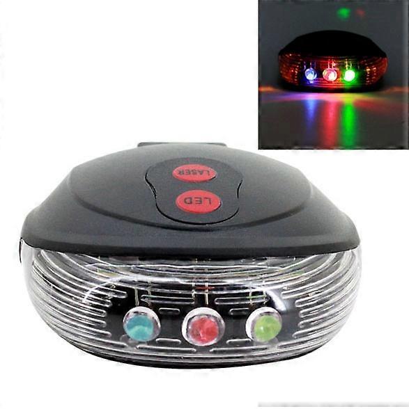 Shell Shape Bicycle Safety Rear Warning Tail Light with 2 Laser Beams and Colorful Lights