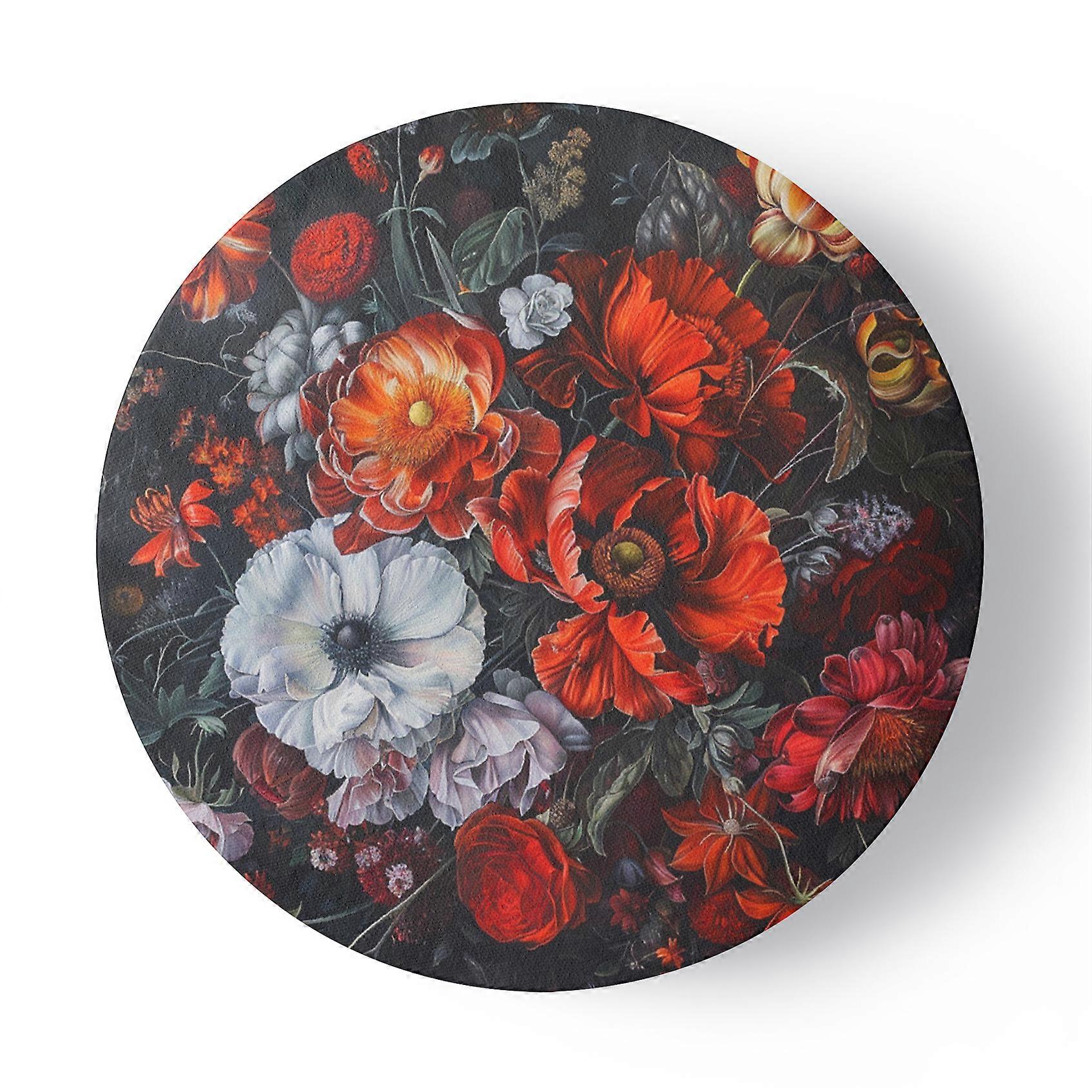 Leinwandbild, Blumen, Blätter, Rosen - 80x80