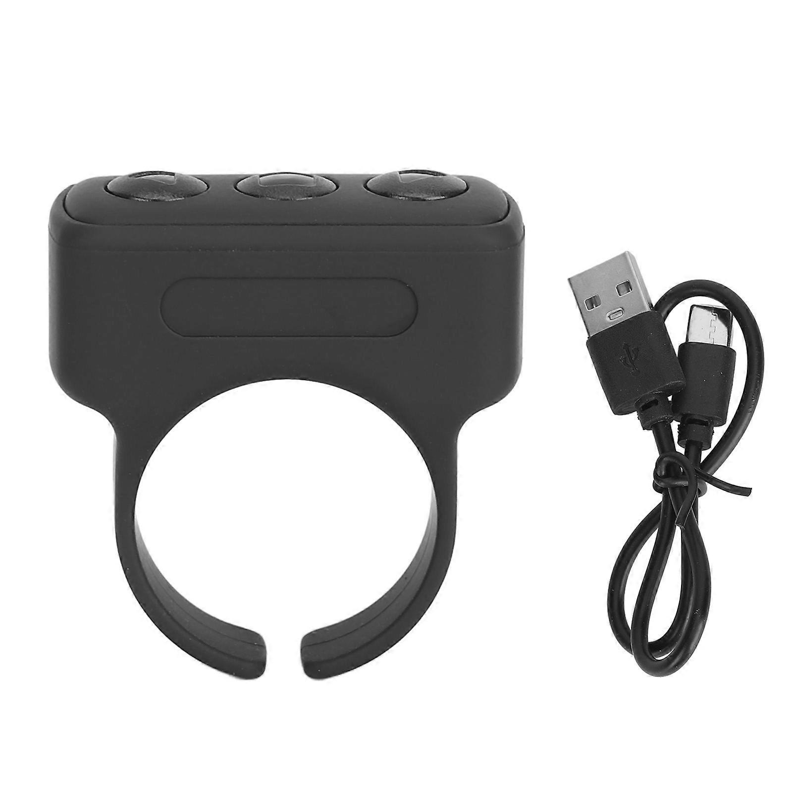 Remote Control App Page Turner Video Recording Selfie Button Rechargeable Bluetooth Scrolling Ring Clicker for Cell Phone