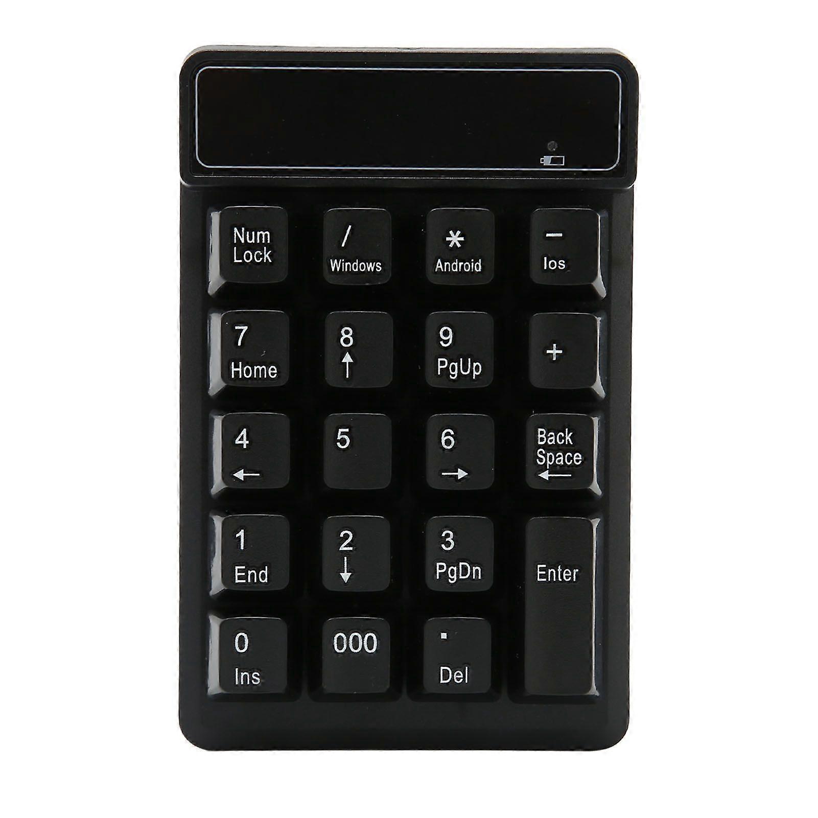 SQCLV Wireless Number Pad Black 19 U Shaped Keys BT4.0 Battery Powered Compact Numeric Keypad for Gaming Office Computer