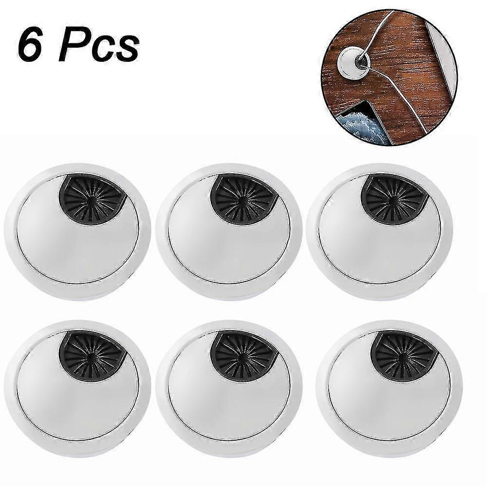 6pcs Desk Wire Cord Cable Grommets Hole Cover